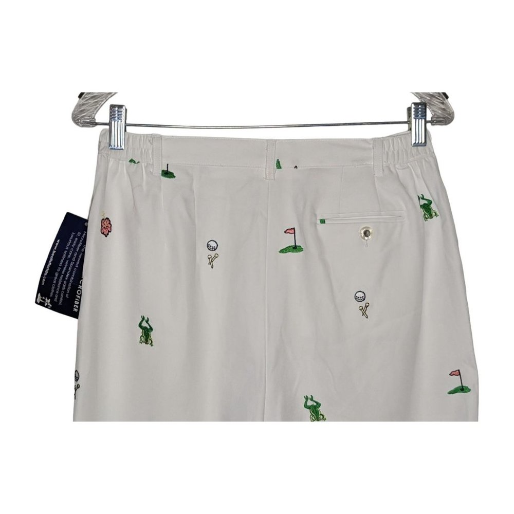 Coral Bay Golf petites white multicolor embroidered Golf capri's 8 petite - Picture 4 of 10